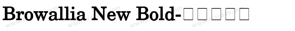 Browallia New Bold字体转换